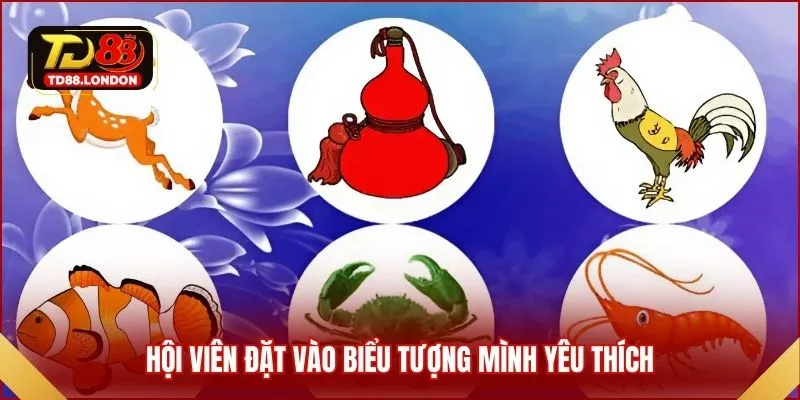 Hội viên đặt vào biểu tượng mình yêu thích