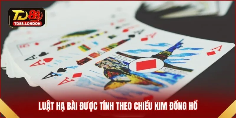 Luật hạ bài được tính theo chiều kim đồng hồ