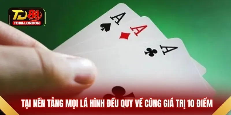 Tại nền tảng mọi lá hình đều quy về cùng giá trị 10 điểm